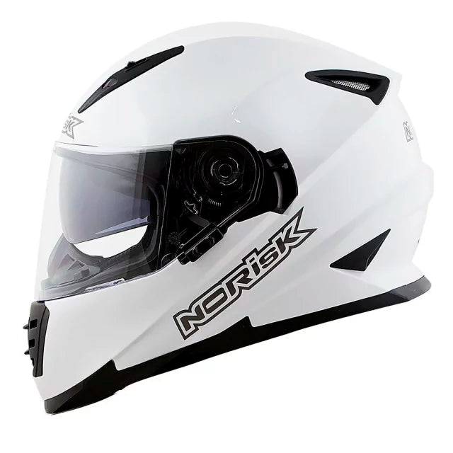 CAPACETE NORISK SOUL FF302 MONOCOLOR WHITE