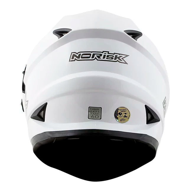 CAPACETE NORISK SOUL FF302 MONOCOLOR WHITE
