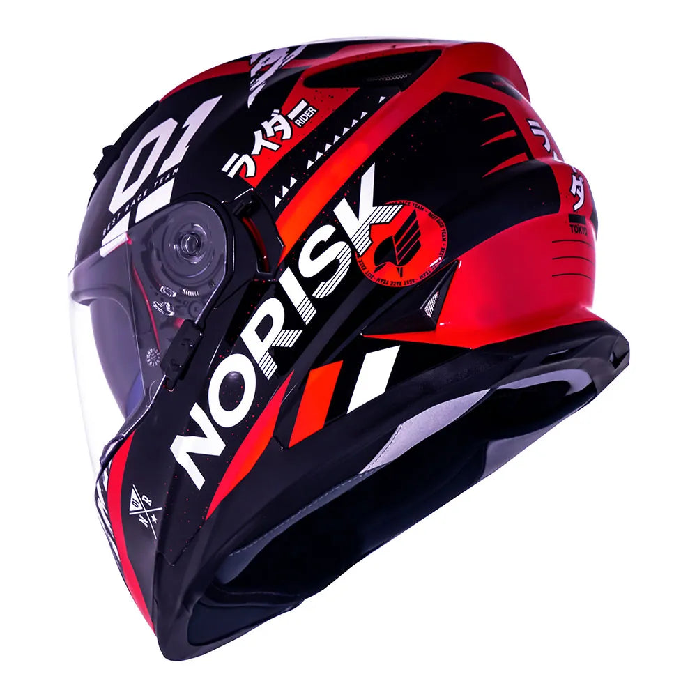 CAPACETE NORISK SOUL TOKYO VERMELHO