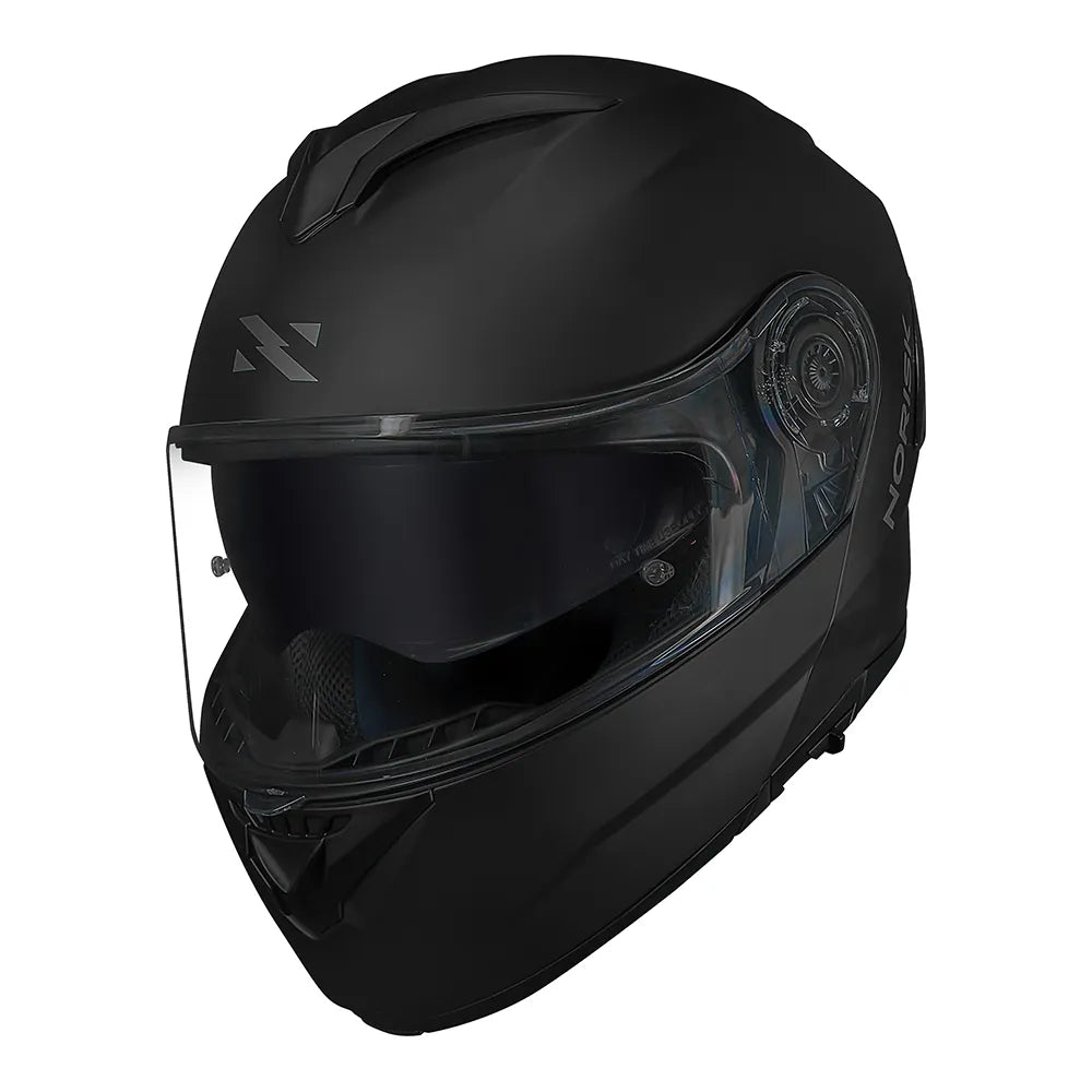 CAPACETE NORISK FORCE II MONOCOLOR PRETO FOSCO
