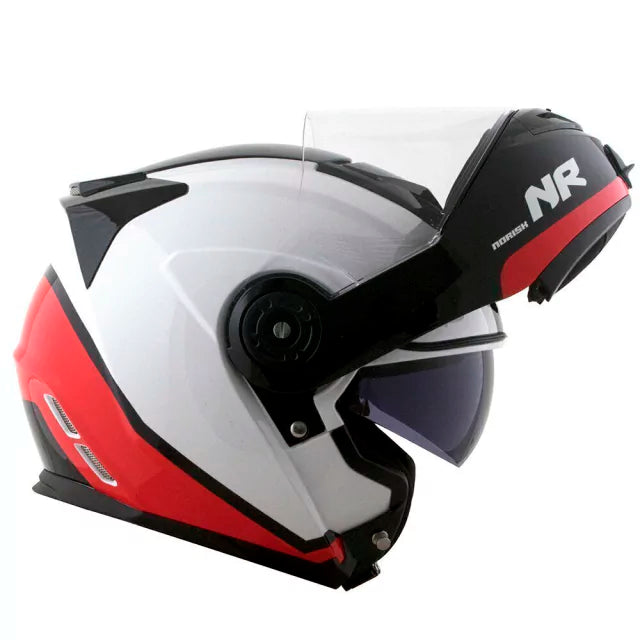CAPACETE NORISK ROUTE FF345 CHANCE WHITE/RED/BLACK