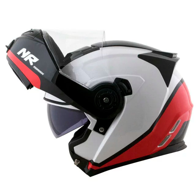 CAPACETE NORISK ROUTE FF345 CHANCE WHITE/RED/BLACK