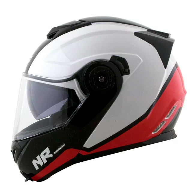 CAPACETE NORISK ROUTE FF345 CHANCE WHITE/RED/BLACK
