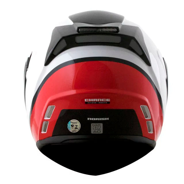 CAPACETE NORISK ROUTE FF345 CHANCE WHITE/RED/BLACK