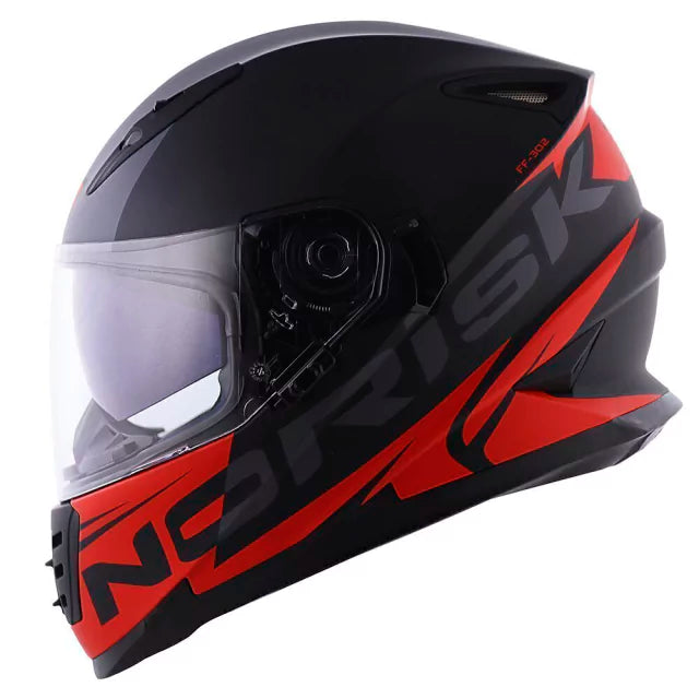 CAPACETE NORISK SOUL FF302 MANTY MATTE BLK/RED