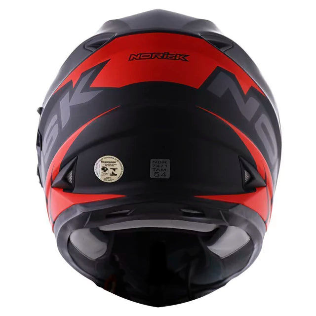 CAPACETE NORISK SOUL FF302 MANTY MATTE BLK/RED
