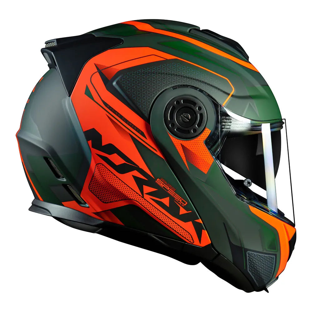 CAPACETE NORISK ROUTE FF345 SPEEDMAX VERDE/LARANJA