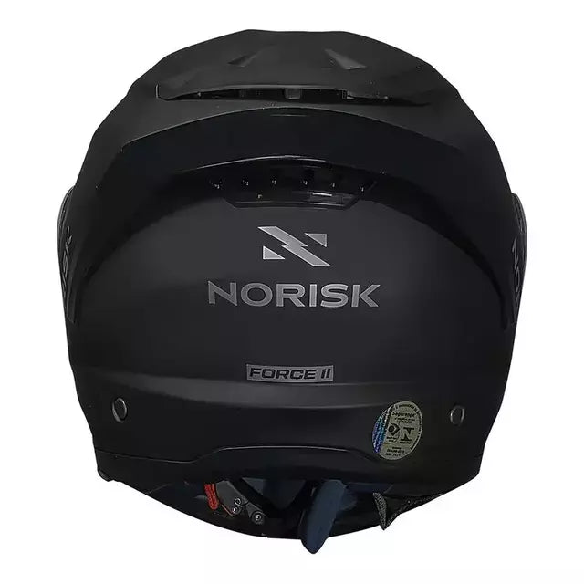 CAPACETE NORISK FORCE II MONOCOLOR PRETO FOSCO