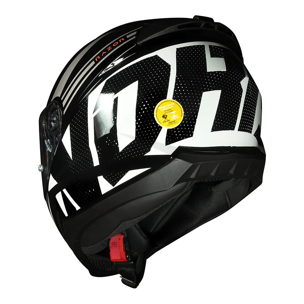 CAPACETE NORISK RAZOR FULL PRETO/BRANCO