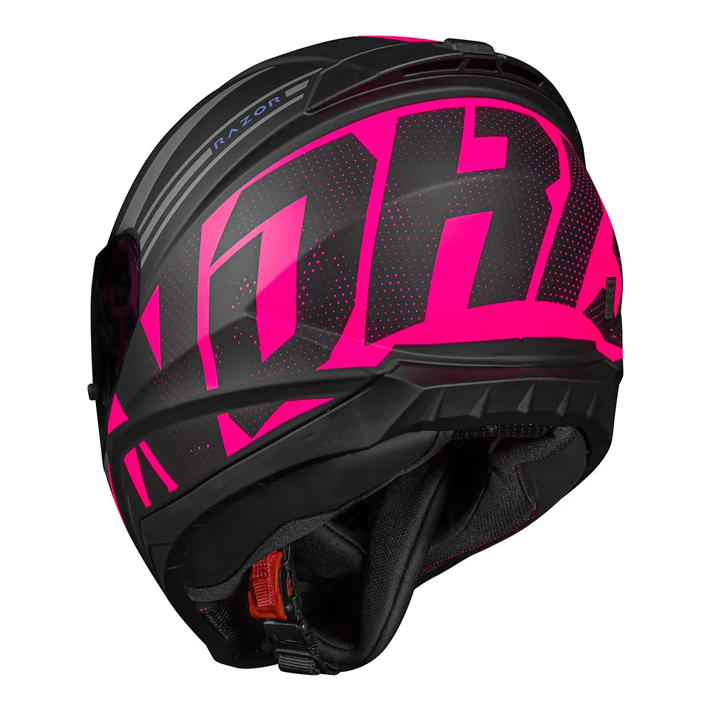 CAPACETE NORISK RAZOR FULL PRETO/ROSA FOSCO
