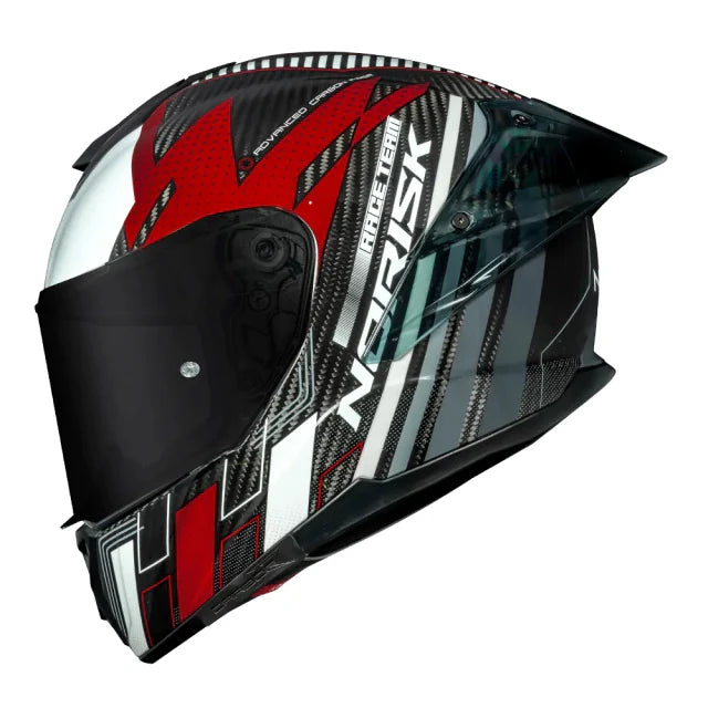 CAPACETE NORISK CARBON R TEAM VERMELHO
