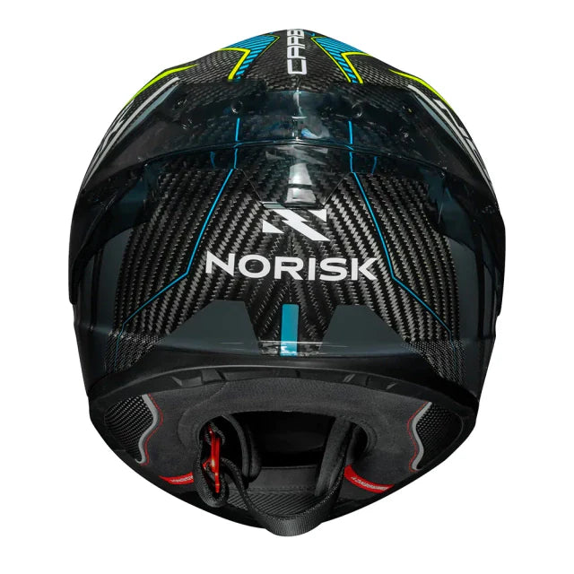 CAPACETE NORISK CARBON R TEAM AMARELO/AZUL
